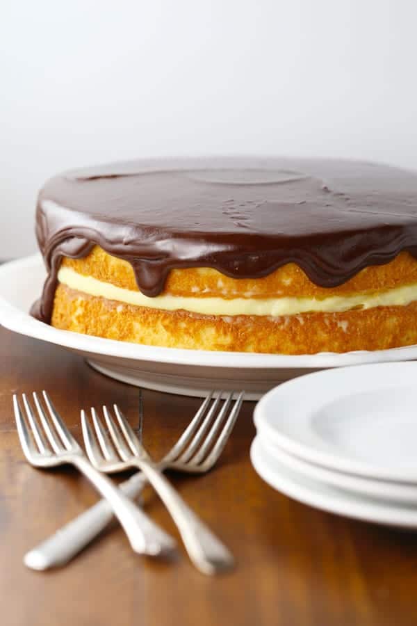 Boston Cream Pie Birthday Cake