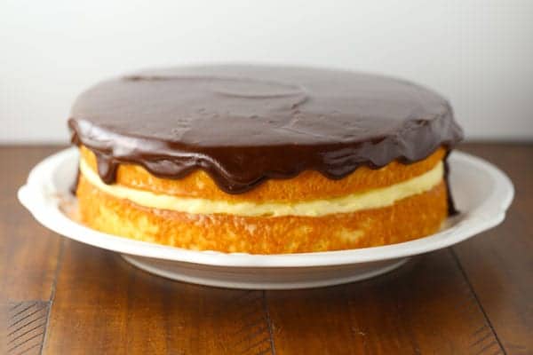 Boston Cream Pie Birthday Cake