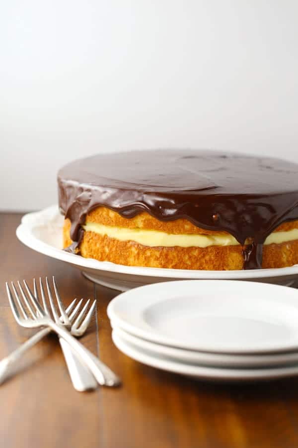 Boston Cream Pie Birthday Cake