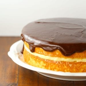 Boston Cream Pie Birthday Cake