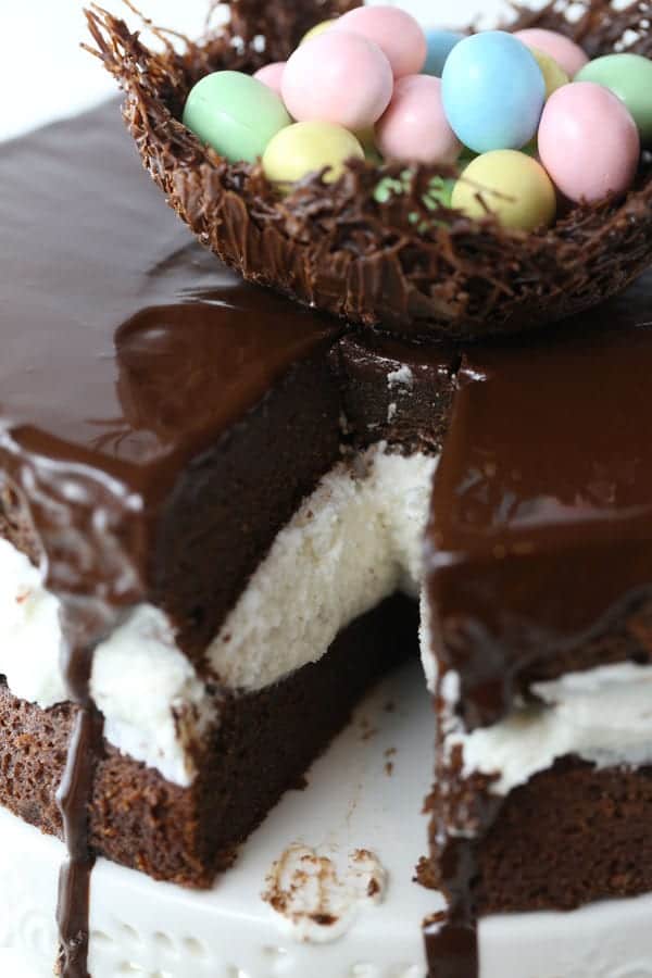 Chocolate Easter Egg Nest Ding Dong Cake