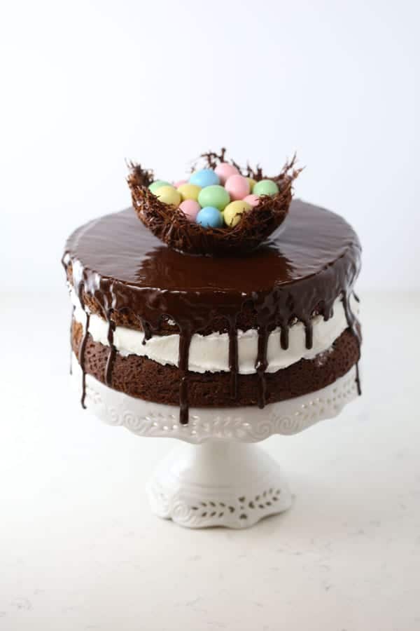 Chocolate Easter Egg Nest Ding Dong Cake