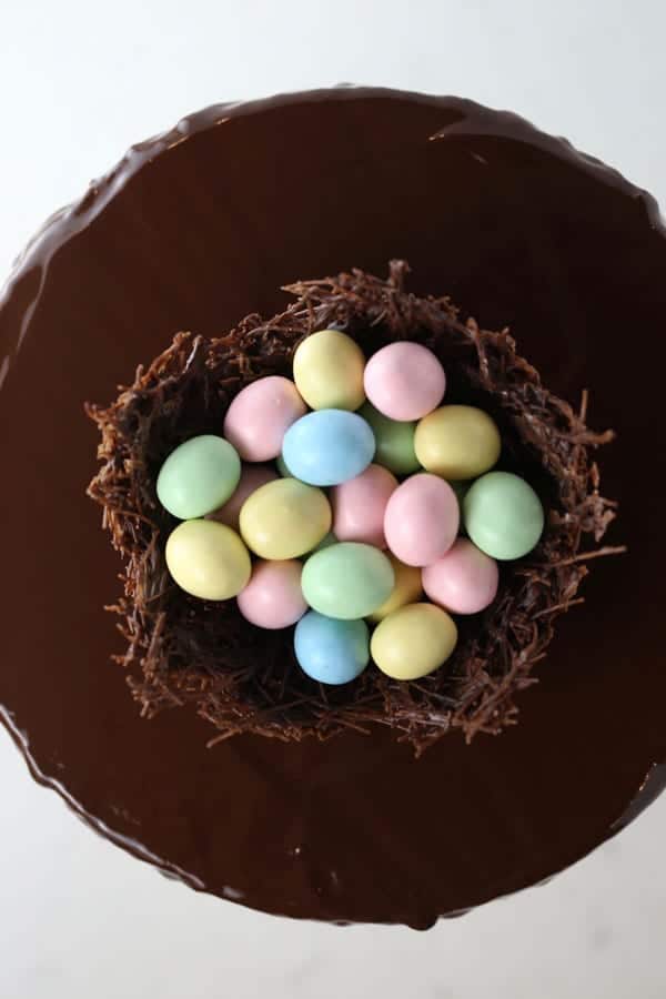 Chocolate Easter Egg Nest Ding Dong Cake