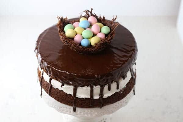 Chocolate Easter Egg Nest Ding Dong Cake