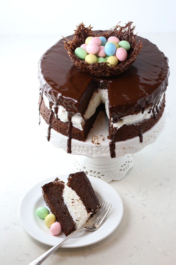Chocolate Easter Egg Nest Ding Dong Cake