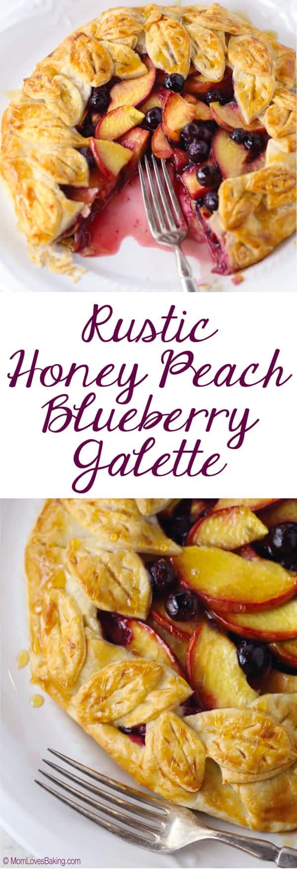 Rustic Honey Peach and Blueberry Galette