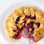 Rustic Honey Peach and Blueberry Galette