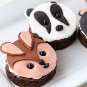 DIY cute critter fox, badger and bear cupcakes