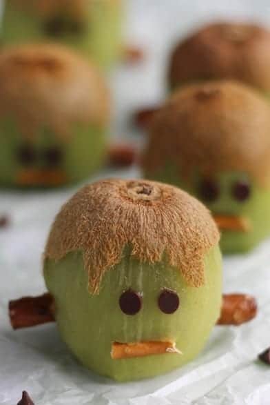 Frankenstein kiwi snacks