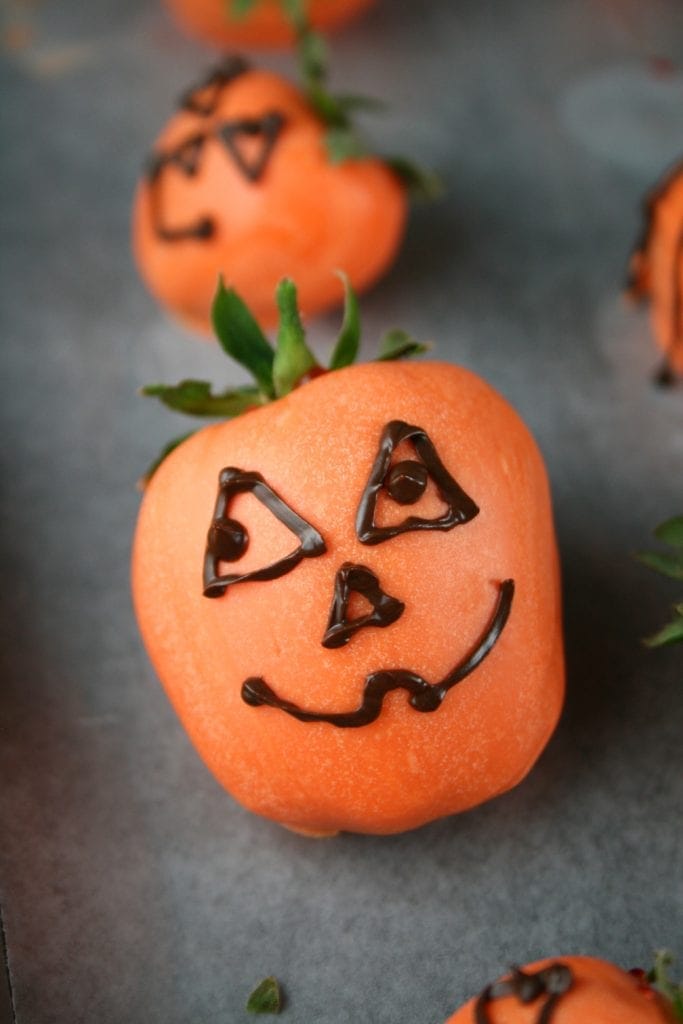 Chocolate covered strawberry pumpkins