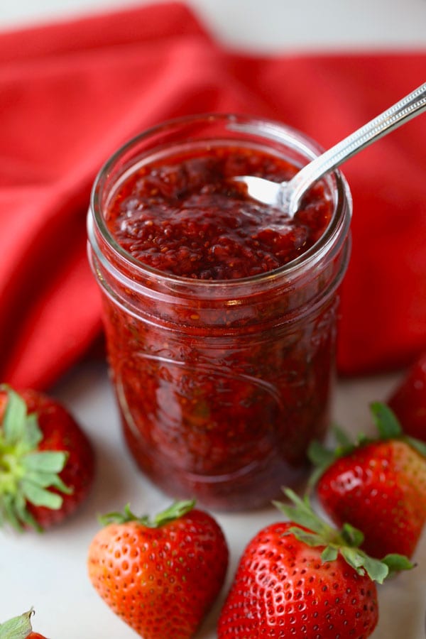 Homemade paleo strawberry jam
