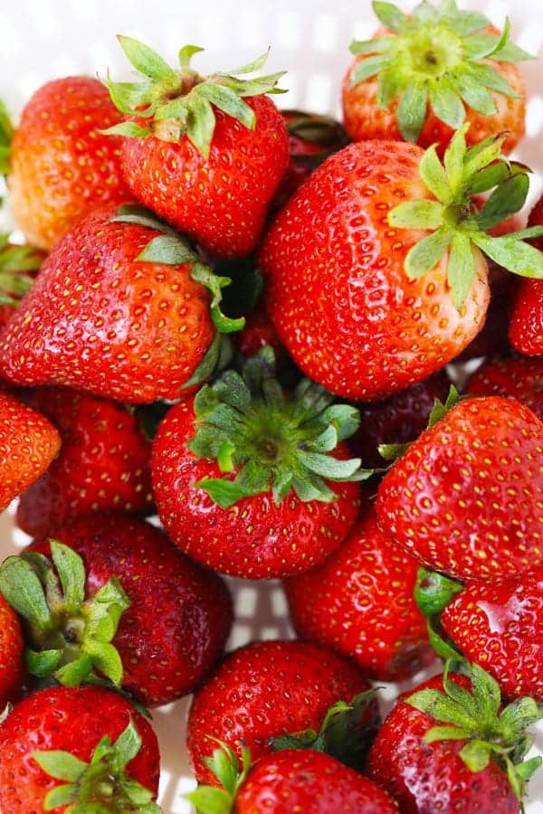 Fresh strawberries close up