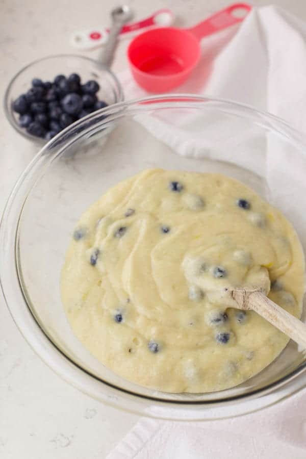 Blueberry muffin batter