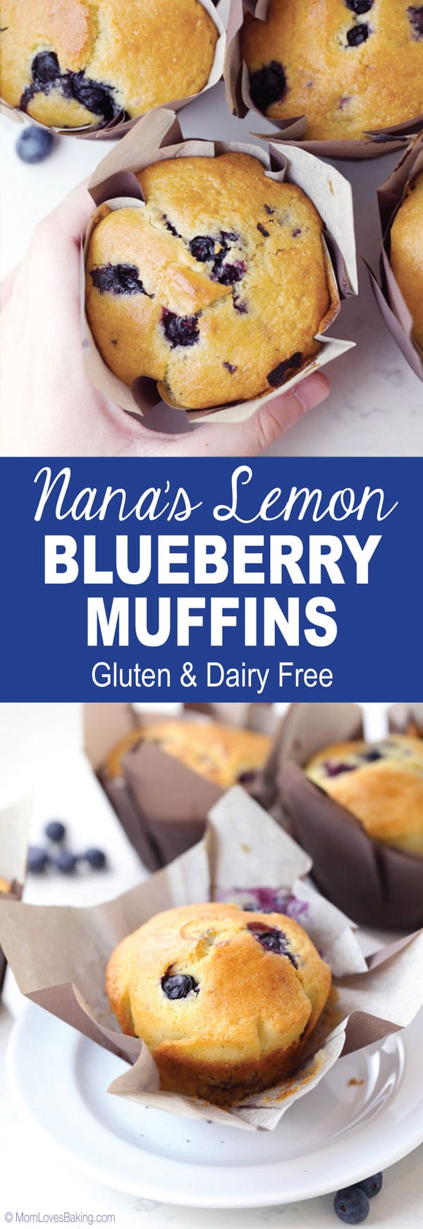 Bakery style lemon blueberry muffins