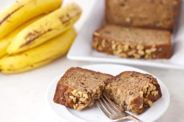 Slice of paleo banana bread