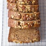 Paleo banana bread image for pinterest