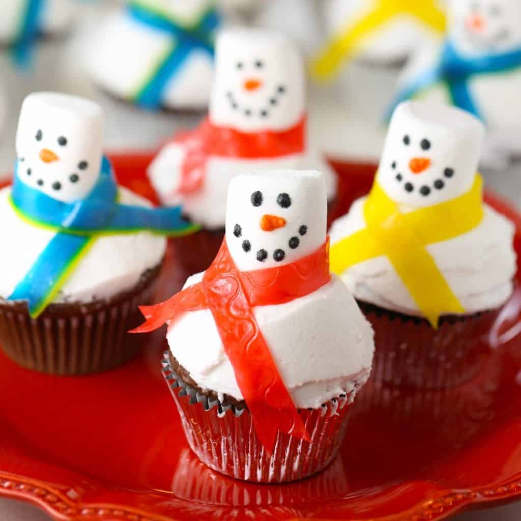 Snowman cupcakes