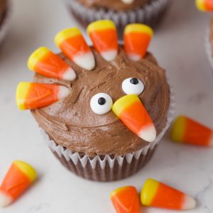 Thanksgiving Turkey Brownie Cupcakes