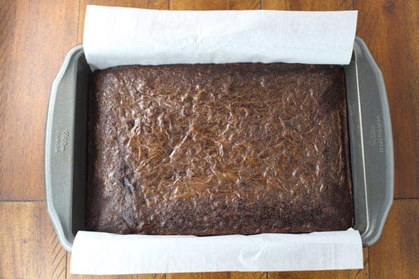 Baked brownie mix