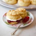 Cream scones with clotted cream for high tea