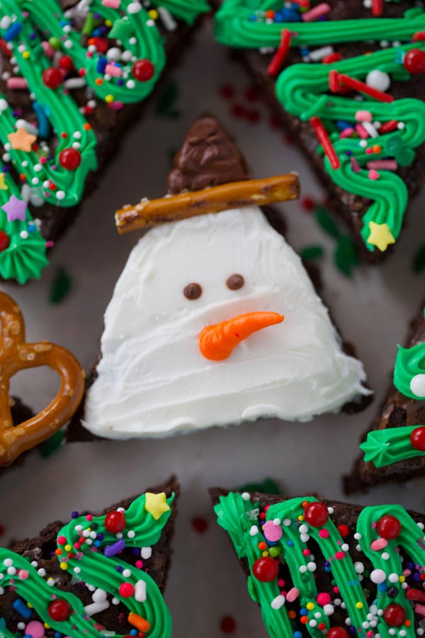 Frosty the snowman brownies