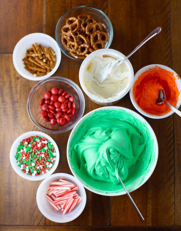 Christmas brownie toppings