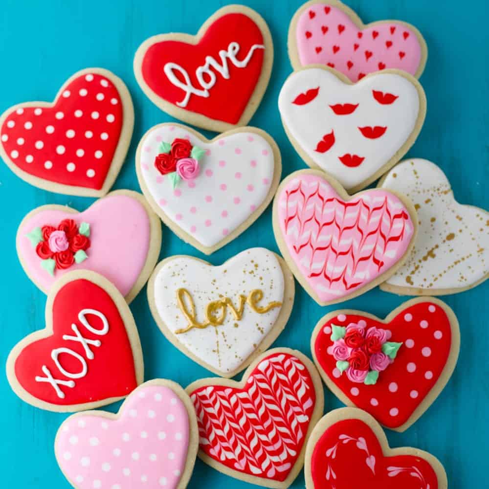 Valentine's Day Sugar Cookies - Mom Loves Baking