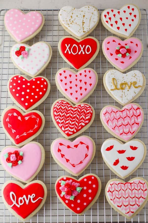 Valentine's Day Sugar Cookies - Mom Loves Baking