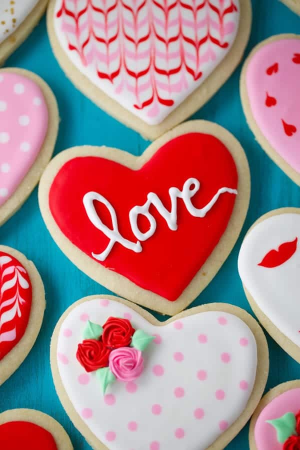 Swirl Valentine Heart Cookie and Cupcake Stencil Set