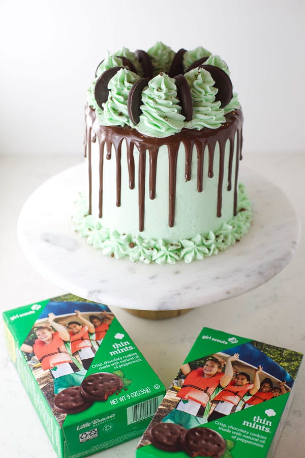 Girl scout thin mint cake