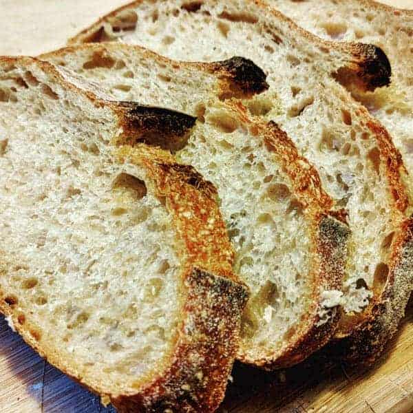 Sourdough bread slices