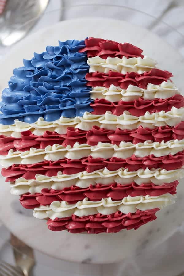 USA flag layer cake