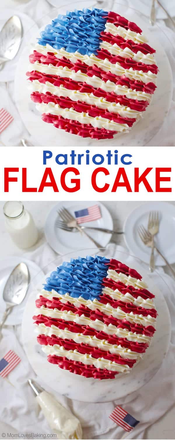 American flag layer cake