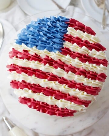 Patriotic American Flag Layer Cake
