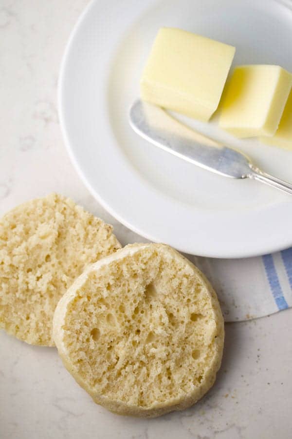 English muffins with nooks and crannies