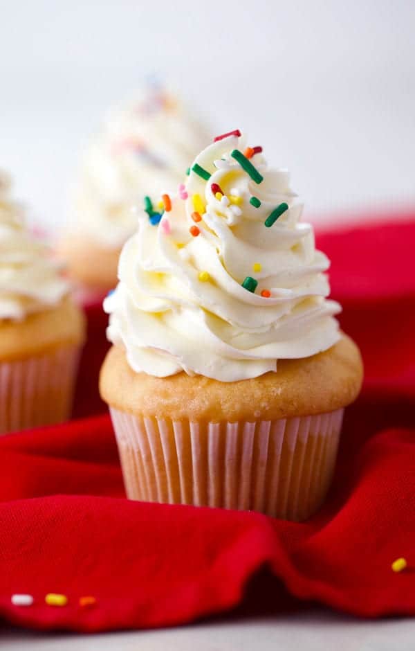 Cupcake with Swiss meringue buttercream