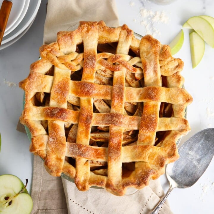 Best ever apple pie lattice crust with braid