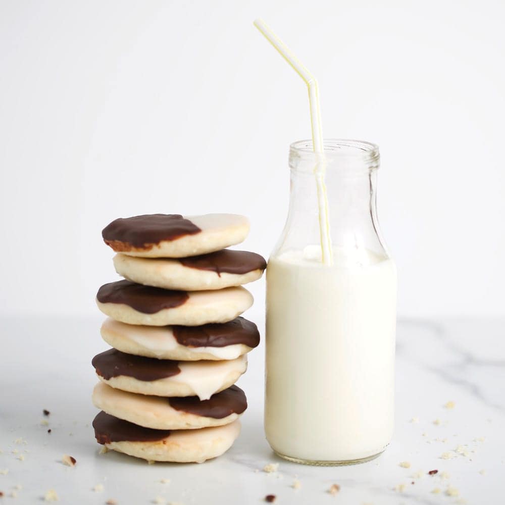 Classic NYC Black & White Cookies - Mom Loves Baking