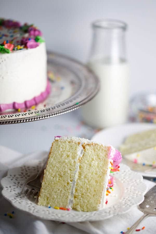 Slice of white cake