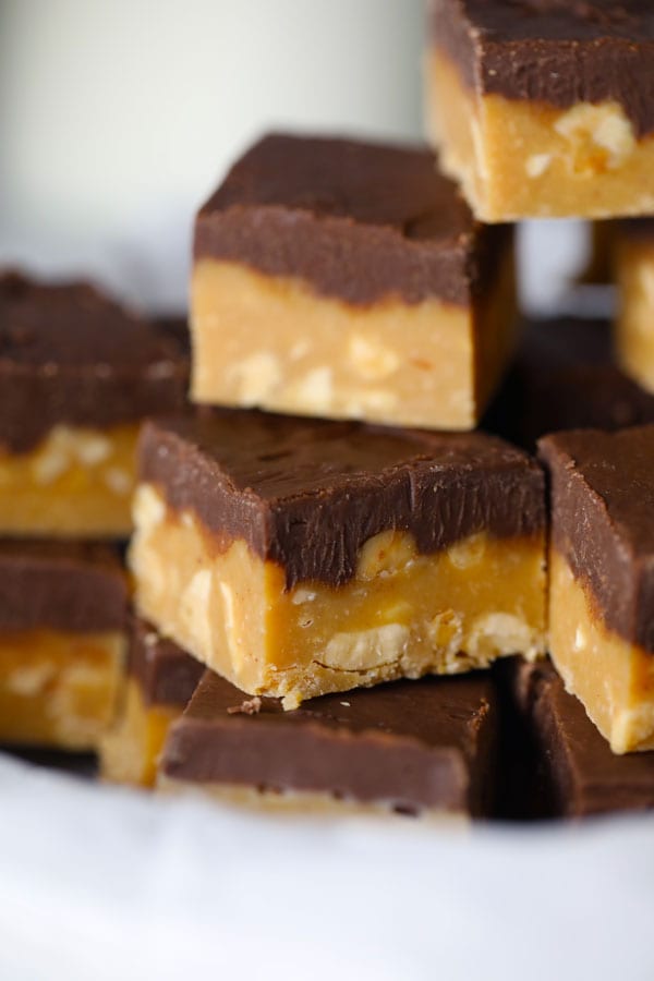 The best fudge ever two layers bottom layer is peanut butter