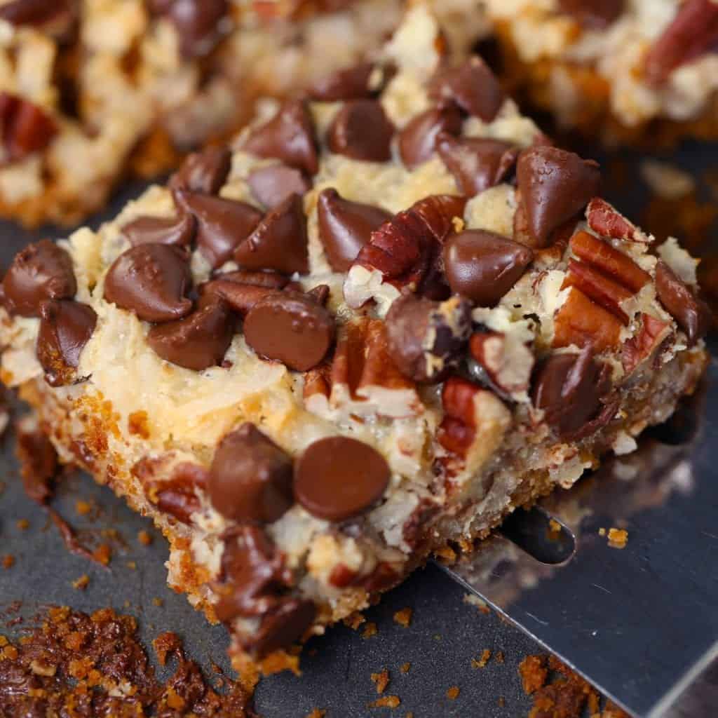 Seven 7 layer magic cookie bars recipe