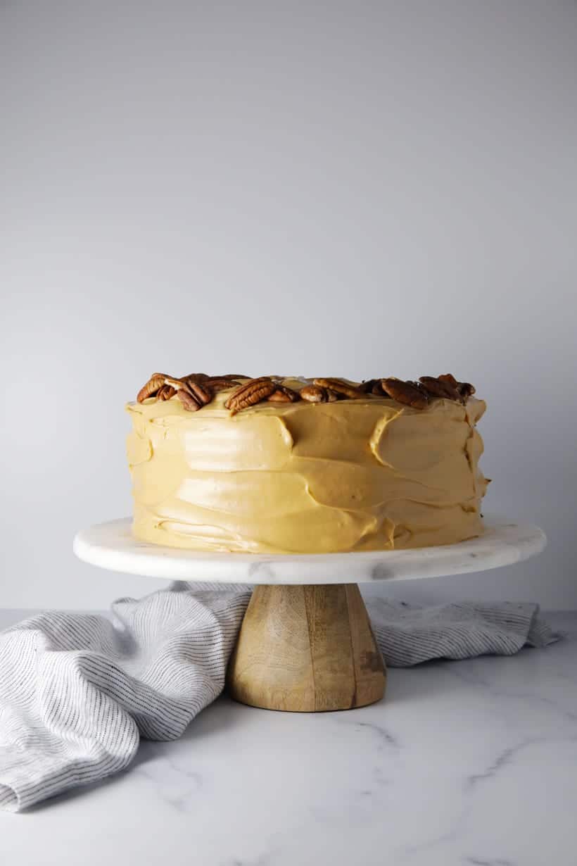 Salted caramel crazy chocolate cake with caramel cream cheese frosting easy recipe