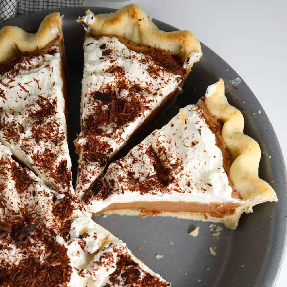 Homemade French silk pie