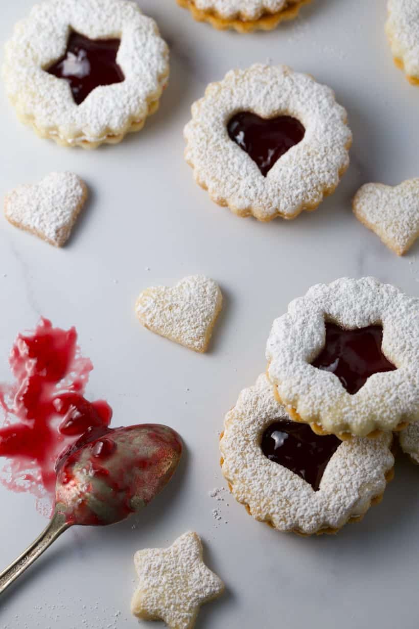 Christmas cookies famous linzer cookies filled with raspberry jam