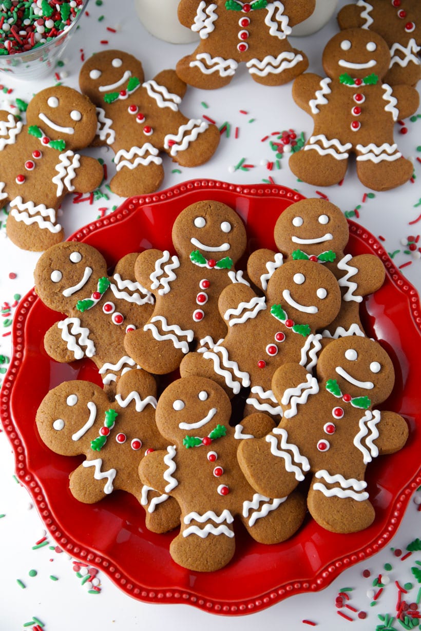 Soft and chewy gingerbread men cookies