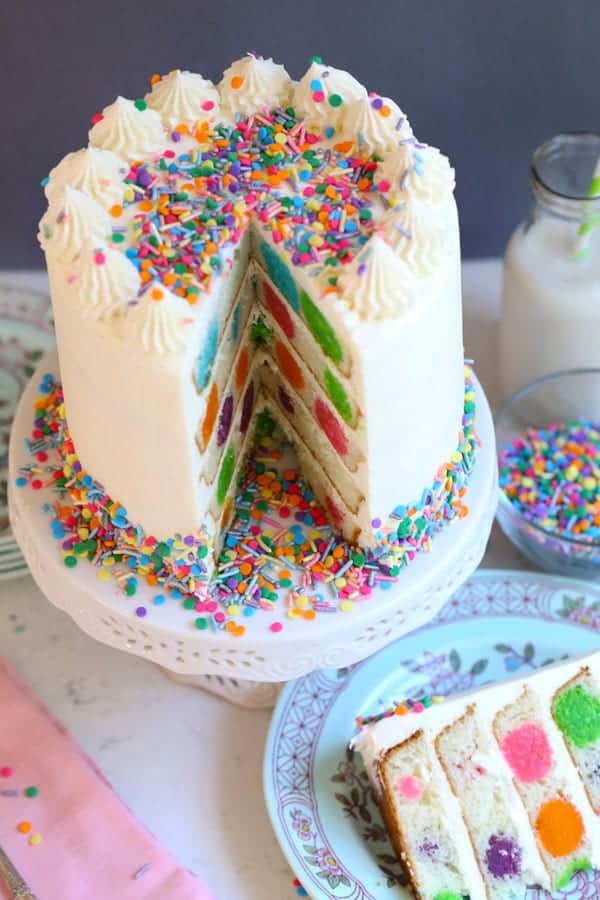 Happy Birthday polka dot cake