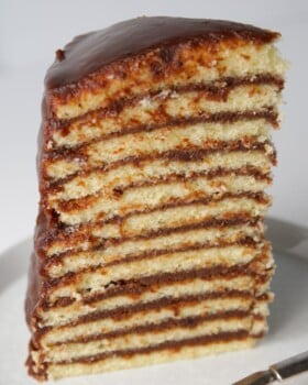 Southern Little layers chocolate cake sliced