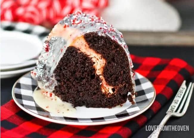 Peppermint bark cake