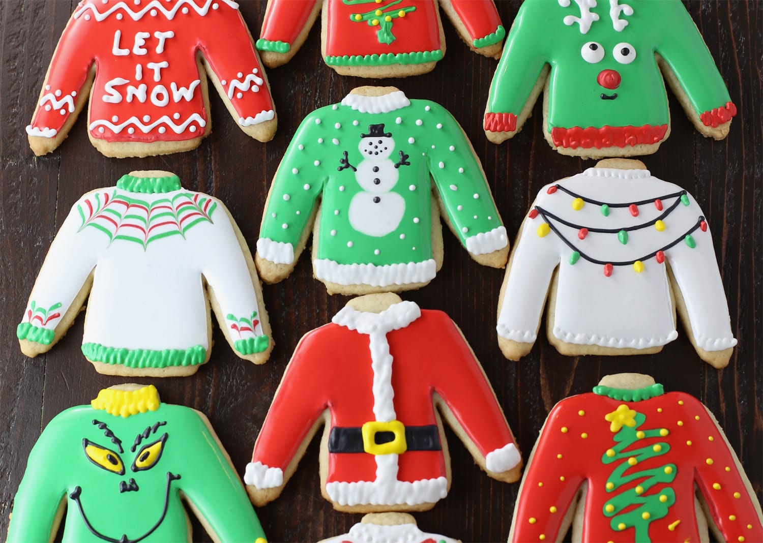 Ugly sweater cookies
