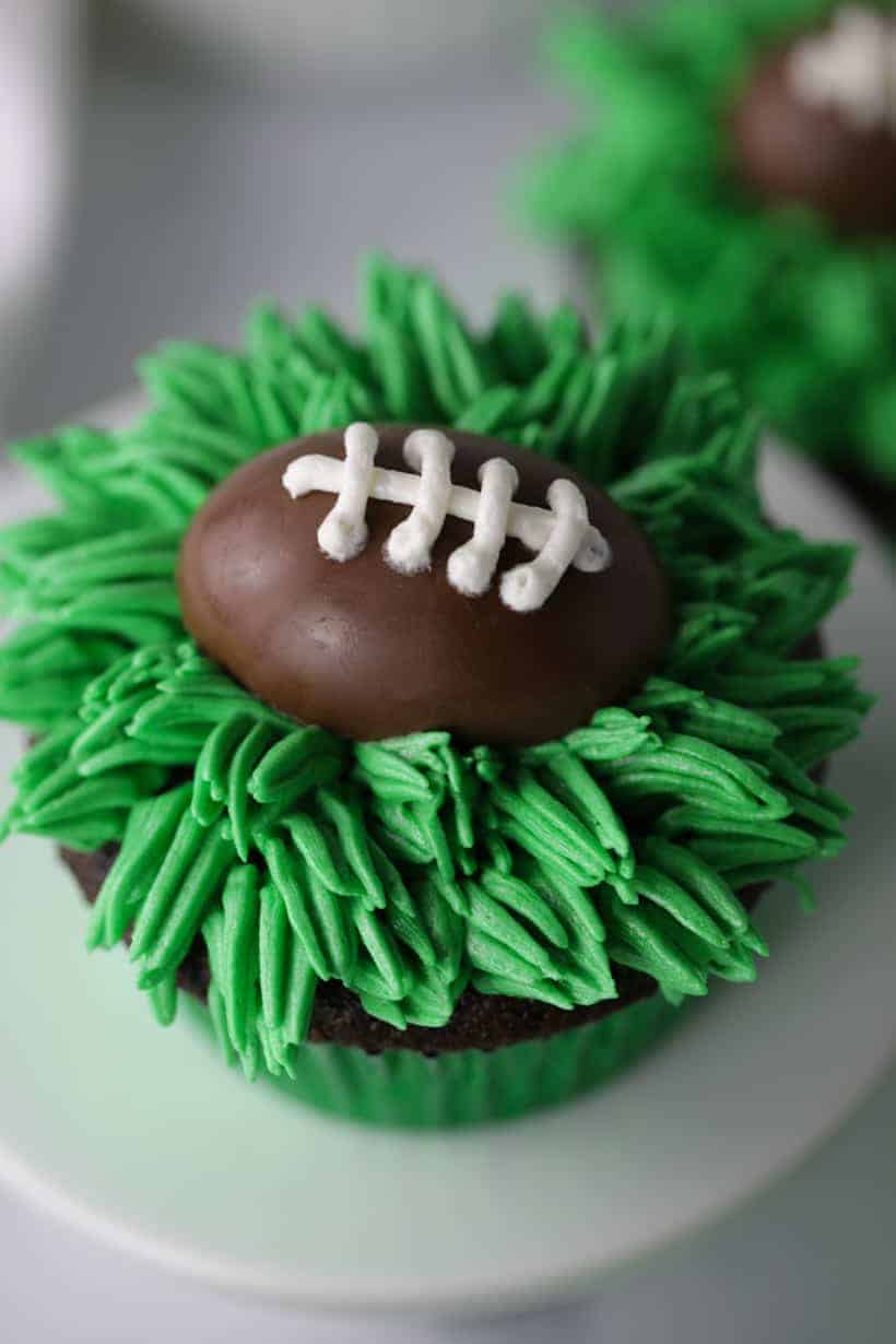 Game day football cupcakes